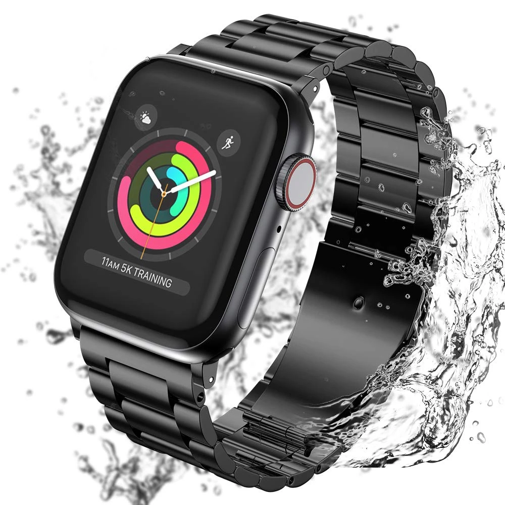 

Stainless Steel Wristband For Bracelet Apple Watch 44MM 42MM Band iwatch Series 6 5 4 3 2 Accessories 38MM 40MM Belt Loop Strap