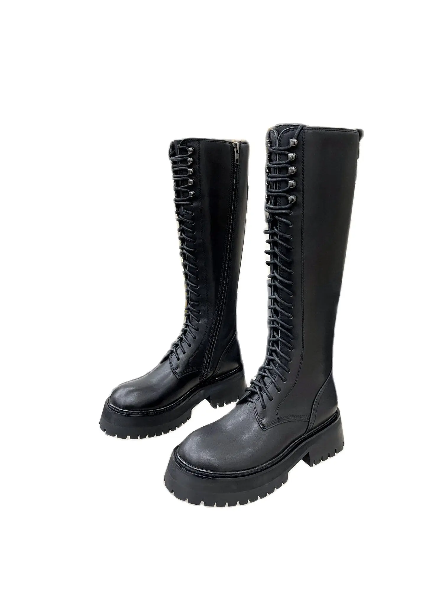 

New Women's Fashion Style Solid Color High Tube Shoes in Autumn And Winter 2020
