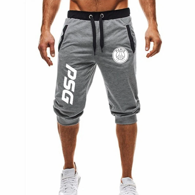 

Mens workout running shorts Soft 3/4 Trousers gym Joggers Short Sweatpants men sport Shorts
