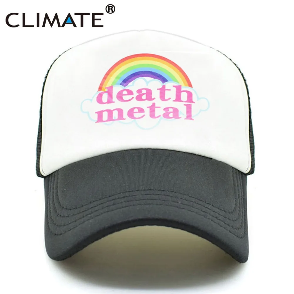 Кепка CLIMATE Death для мужчин металлическая бейсболка в стиле рок Радужная фанатов
