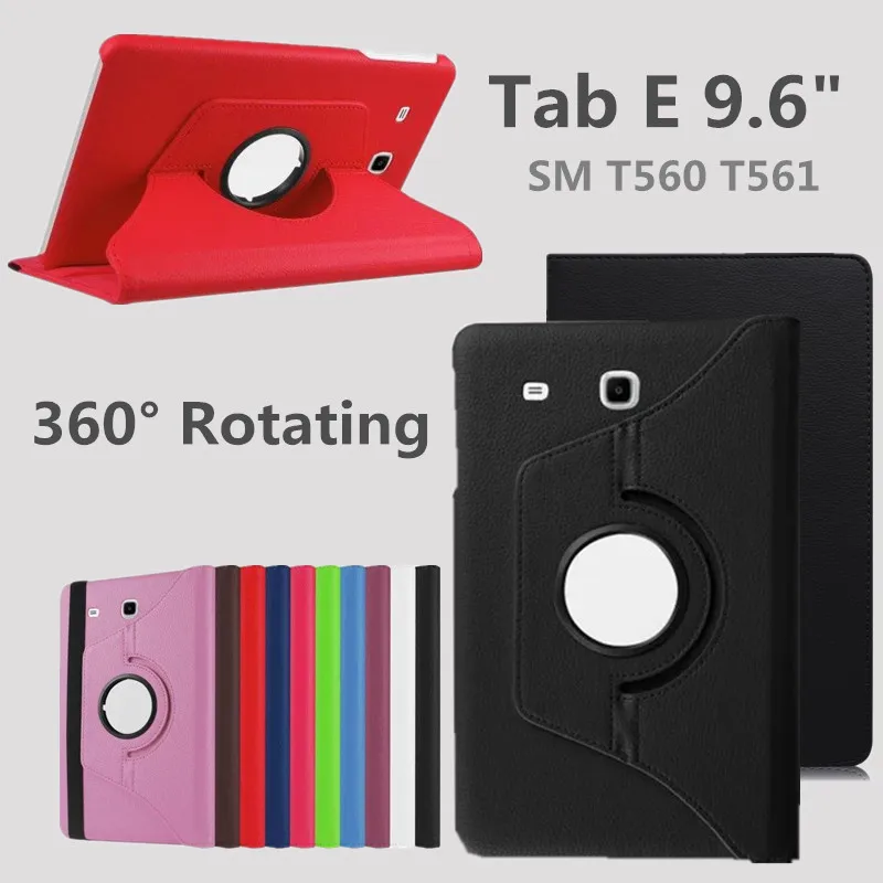 360 RotatingCover для samsung Galaxy Tab E 9," SM T560 T561 кожаный чехол для планшета с подставкой для samsung Galaxy Tab E Чехол+ пленка
