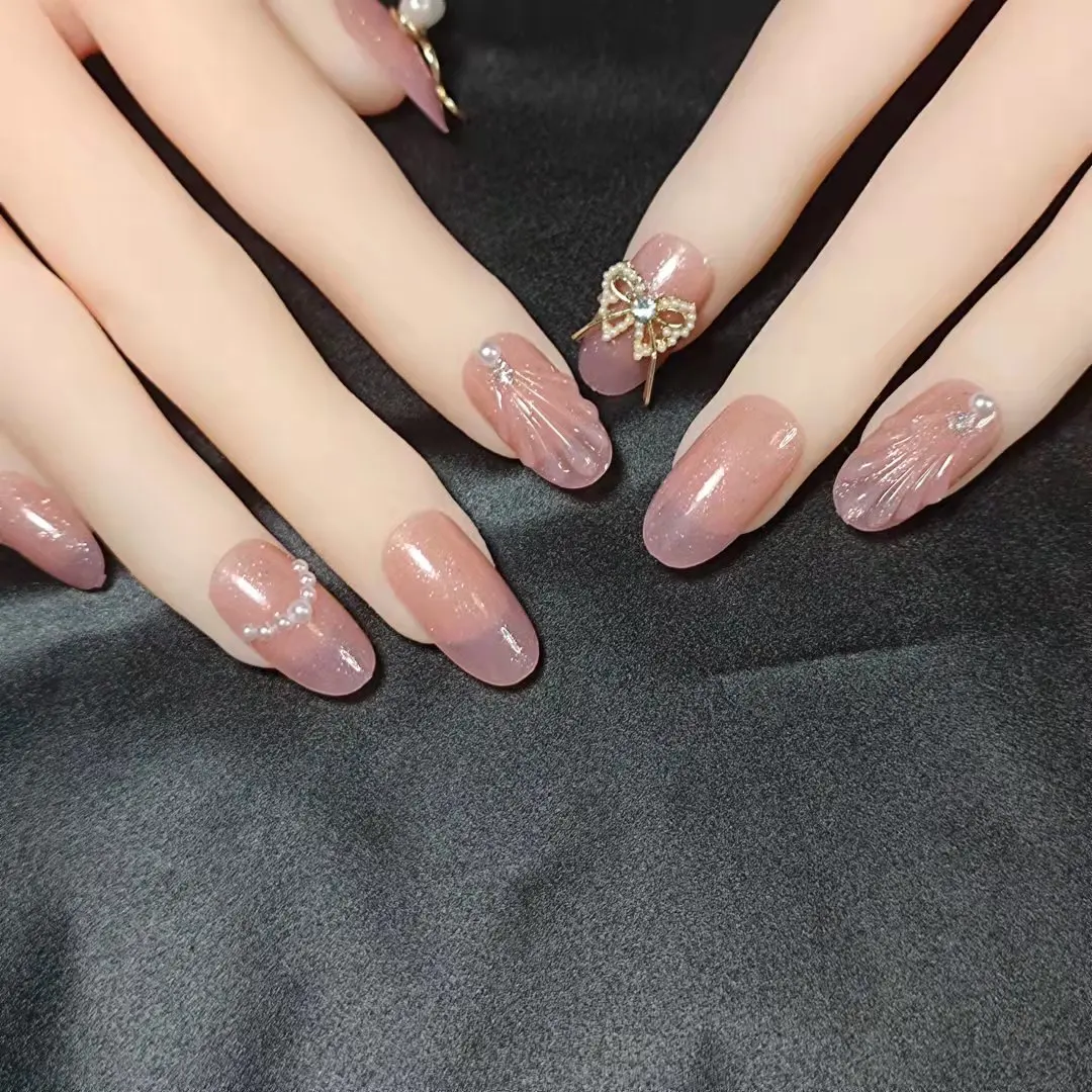 

24 шт., розовый клей для ногтей, для маникюра