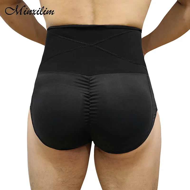 Minxilim Slimming Shapers Underwear Men's High-waisted Three-row Abdomen And Hips Latest Sexy Feature Design Triangle Shorts | Мужская