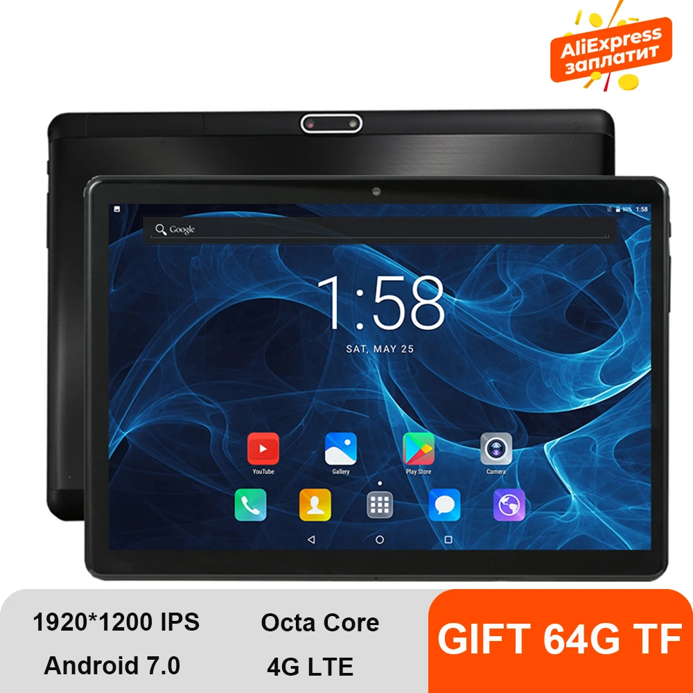 10-дюймовый планшетный ПК Octa Core 2 Гб RAM 32 ROM 64 ГБ TF карта памяти 1920*1200 IPS GPS Bluetooth WiFi две