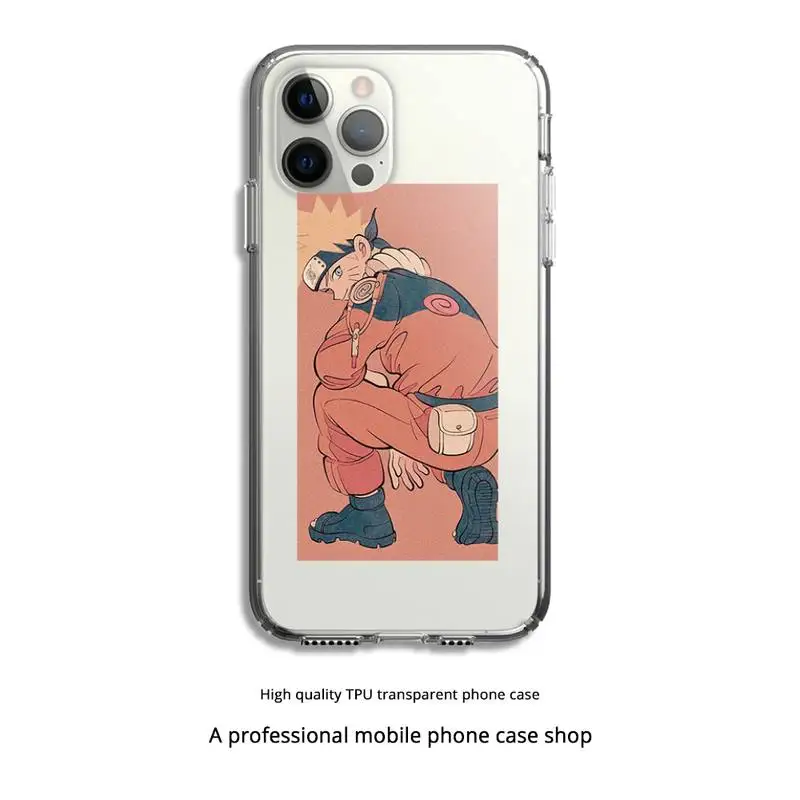 

Japan Animation Naruto Phone Case Clear Cover For Iphone 5 6 7 8 11 12 Plus XR X XS SE2020 11/12PRO Max Transparent Cases