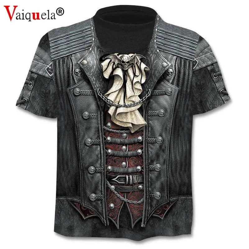 

2021 Summer New 3d Skull T shirt Men Short sleeve shirt Funny T shirts Punk Anime Gothic 3dT-shirt Mens Clothing