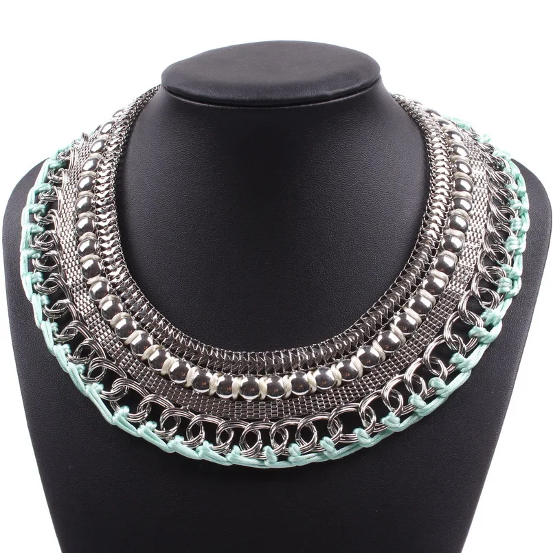 Цепочка Женская плетеная модный брендовый трендовый дизайн чокер золотая