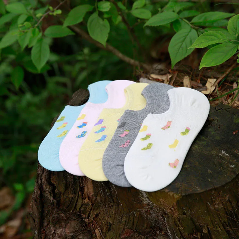 5 пар женские летние дышащие Носки с рисунком мороженого | Женская одежда