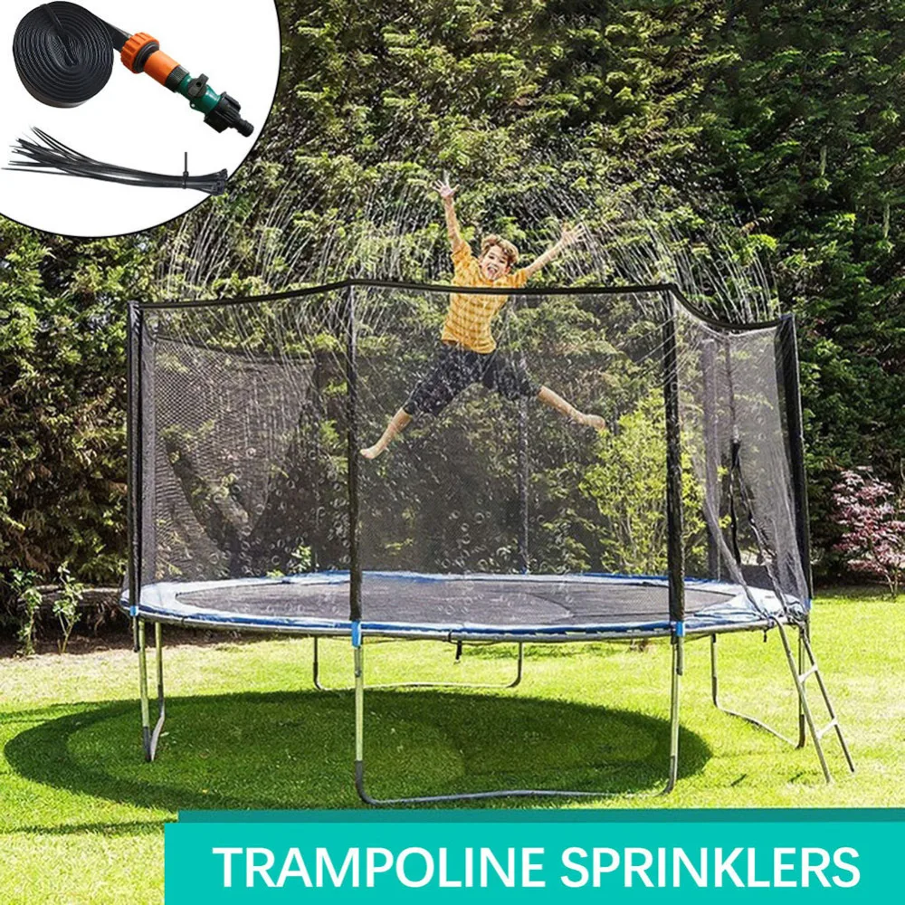 Summer Water Sprinkler Trampoline Outside Garden Games Toy Sprayer Backyard Park Parts Fun For Children | Дом и сад
