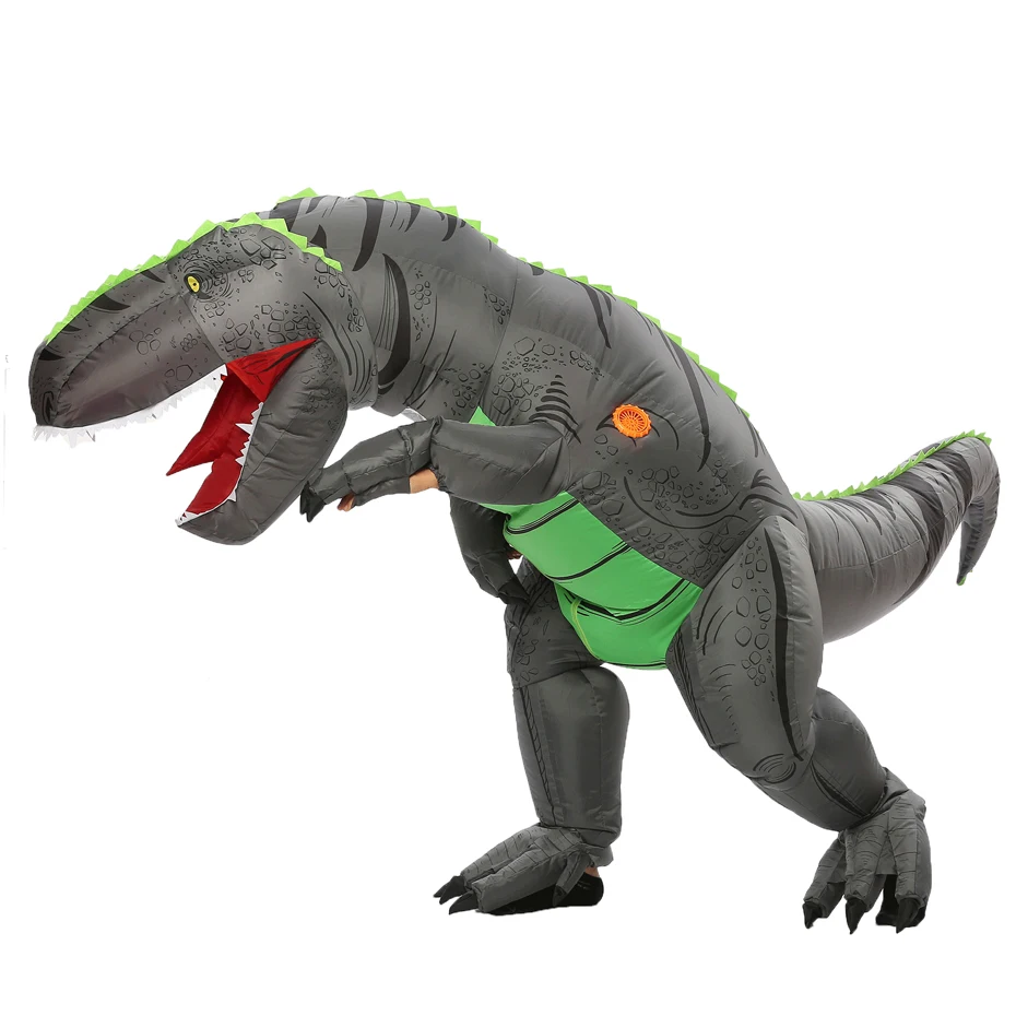 JYZCOS взрослых T REX надувной костюм Рождество Косплей T-REX динозавр животных фантазия комбинезон Хэллоуин костюм для женщин и мужчин
