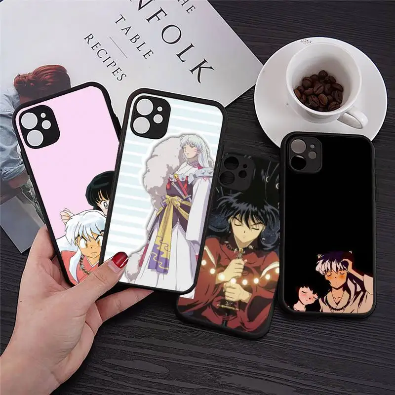 

Anime Inuyasha Sesshoumaru Higurashi Kagome Phone Case Transparent Matte for iPhone 7 8 11 12 s mini pro X XS XR MAX Plus cover