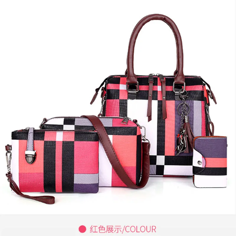 

Новый Модный женский комплект на одно плечо через плечо с четырьмя предметами женская сумка через плечо