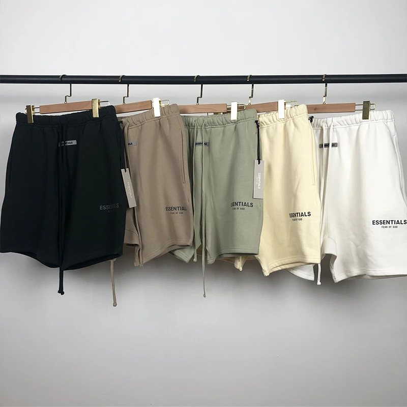 

2020 shorts Essentials shorts fog 100% 1:1 Sweatshorts Kanye West Jerry Lorenzo Oversized Shortpants hiphop cotton hoodie shorts