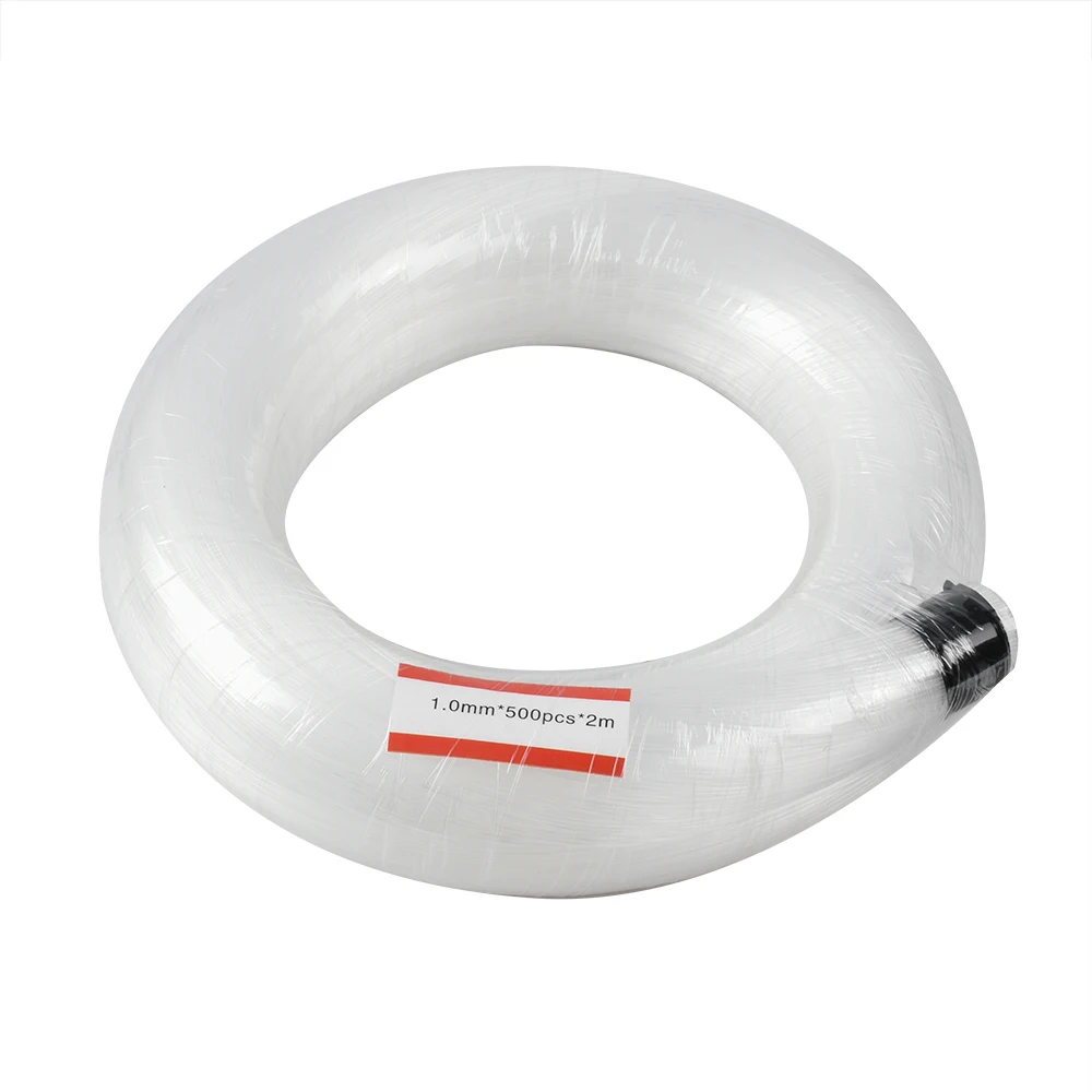 

1.0mm*500PCS*2M End Glow Fiber Optic Light PMMA Plastic Cable for LED Engine Machine DIY Starry Sky Effect Decorative Home