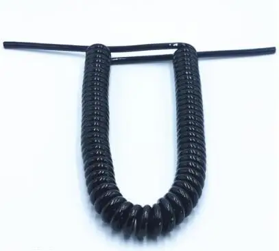 Пружина спиральный провод и кабель 6 ядер 8 24AWG 20AWG 2 5 м 7 черный шнур питания