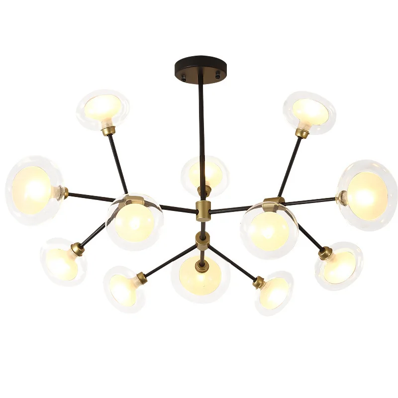 Современный стеклянный шар люстра для гостиной дизайн кухни ветка подвесной