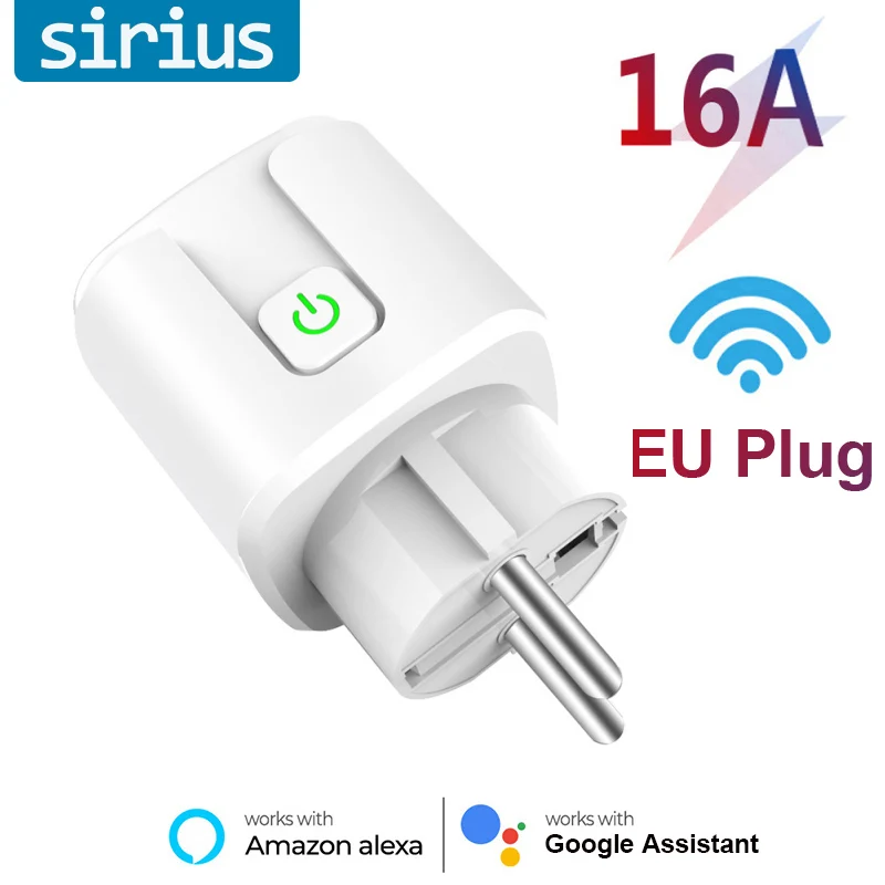 

WIFI EU 16A Smart Plug Timing Smart Scene Voice Control Smart Life App Remote Control Plug Work With Alexa Google Assistant