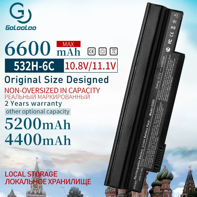 Аккумулятор Golooloo 11 1 В 4400 мАч для ноутбука Acer Aspire one 253H 532H 532G UM09H31 UM09H41 NAV51 UM09G31 UM09H75