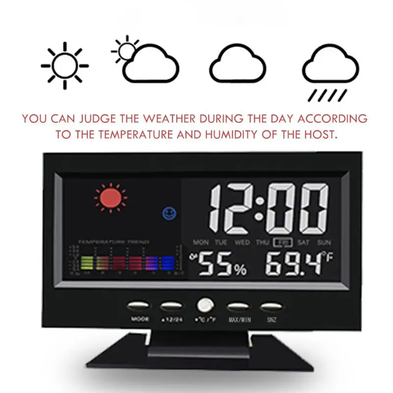Цифровая метеостанция с голосовым управлением настольный термометр гигрометр