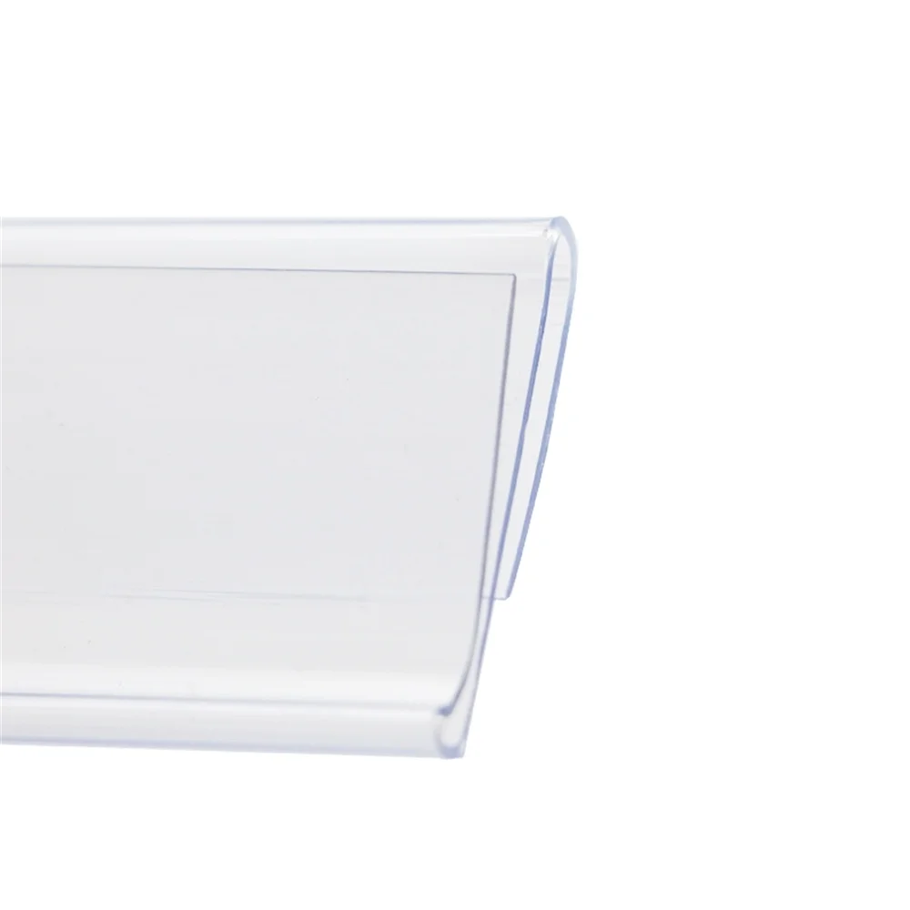 Plastic Pvc Shelf Data Strips S N Snap On Mechandise Price Tag Display Label Sign Holder Name Card Holder U Ticket Strip 100pcs