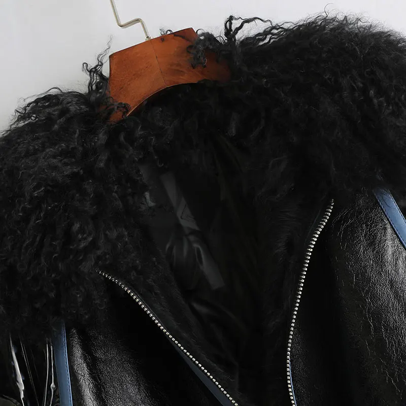 Женская зимняя теплая верхняя одежда с подкладкой из натуральной кожи LF21051KQN |