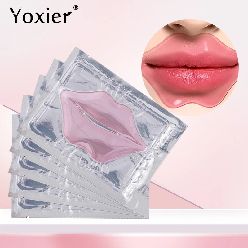 

Yoxier Crystal Collagen Lip Mask Moisturizing Pads Patch for Lip Patches Exfoliating Lips Plumper Pump Essentials Lips Care 5pcs