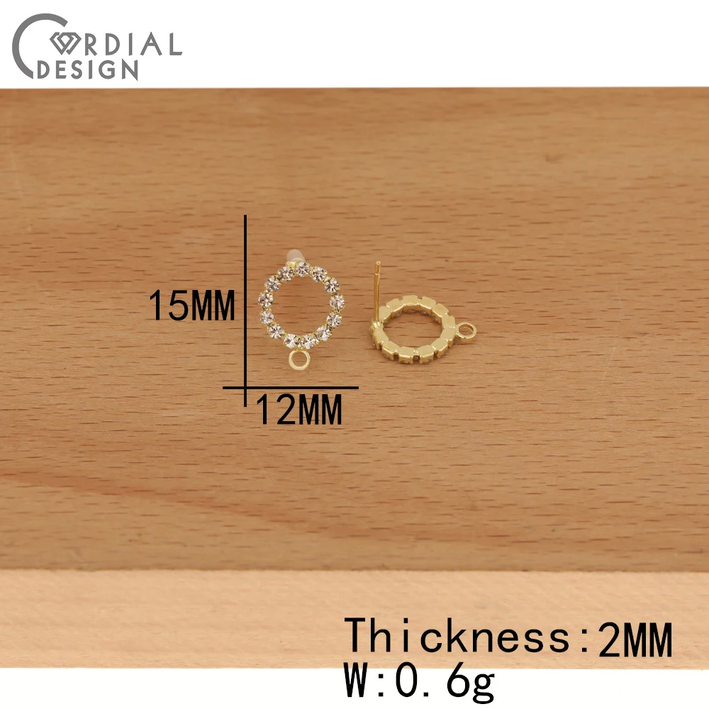 

Cordial Design 100Pcs Jewelry Accessories/CZ Earrings Stud/Claw Chain/DIY Making/Hand Made/Earrings Findings & Components