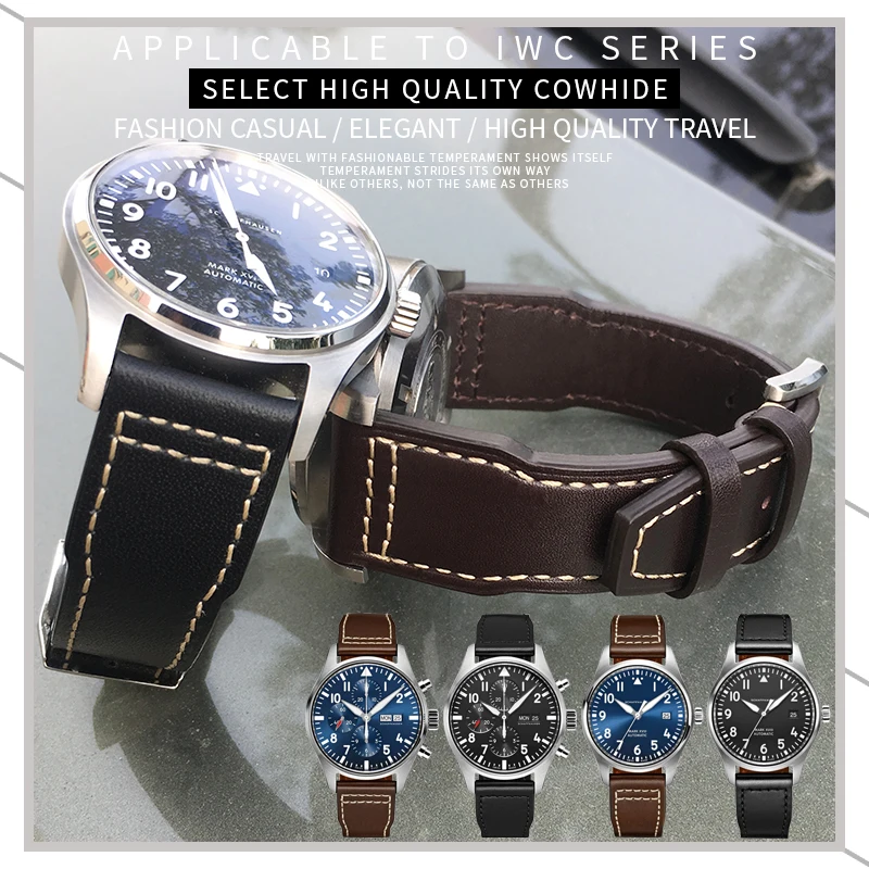 Ремешок из итальянской воловьей кожи для часов браслет с иглой и пряжкой