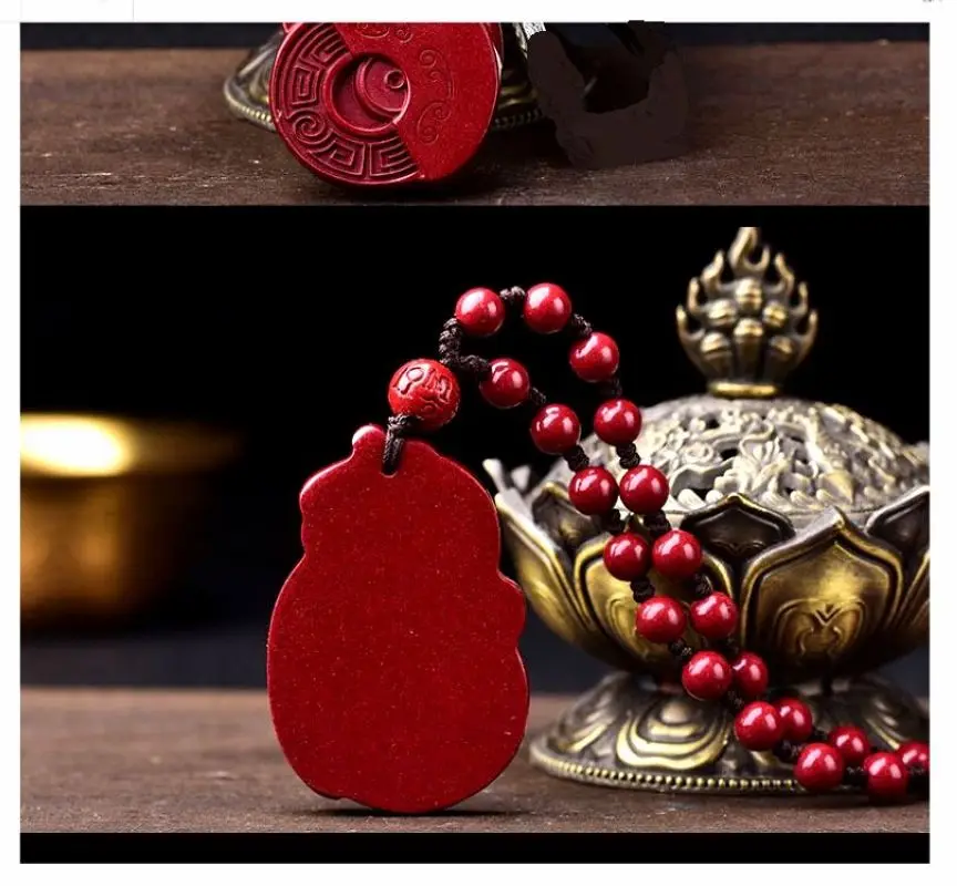 Древний Стиль Дракон подвеска амулет темно-бордовый оригинальный Циннобер руды