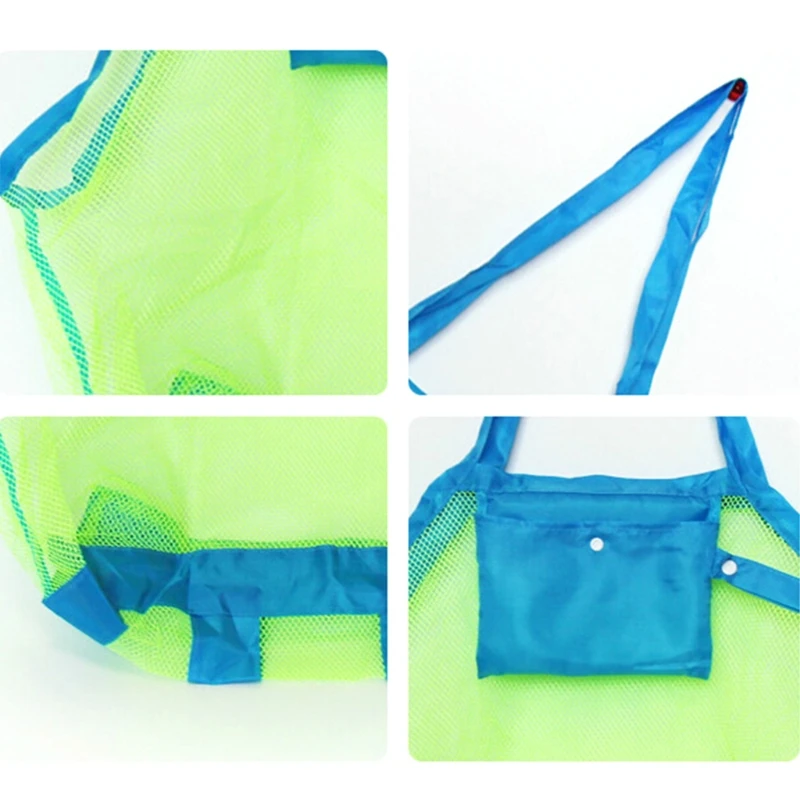 

Children Beach Mesh Toys Storage Bag Kids Folding Sand Away Net Tote Outdoor New