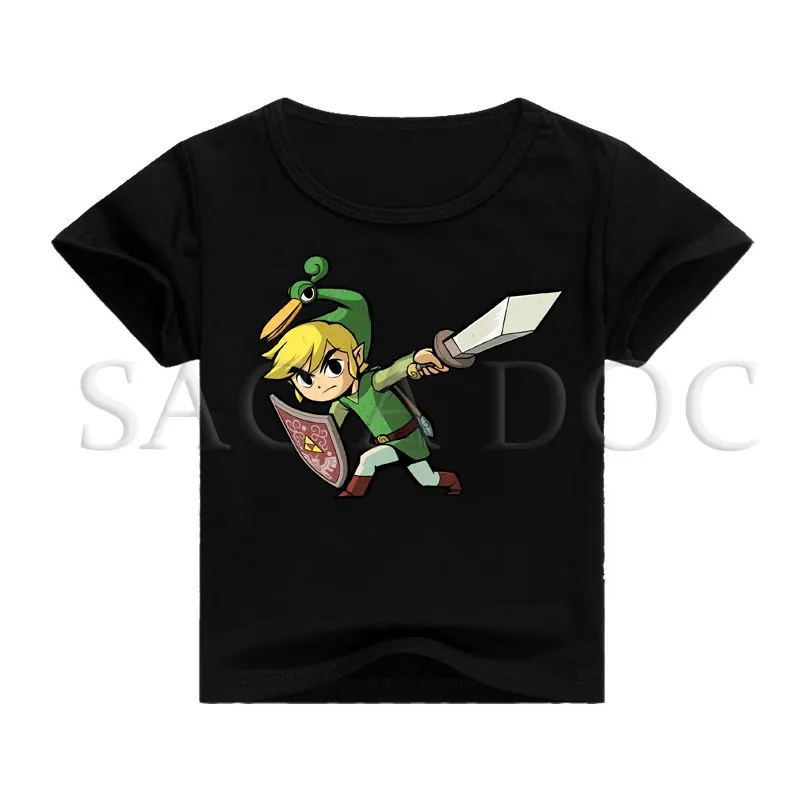 Детская футболка с 3D принтом Legend of Zelda Chibi Link одежда для маленьких мальчиков и