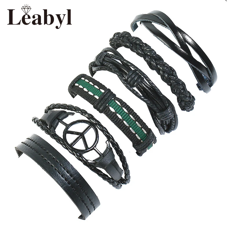 Leabyl Классическая винтажная серия DIY кожаный ремешок ручной работы 6 шт./компл.