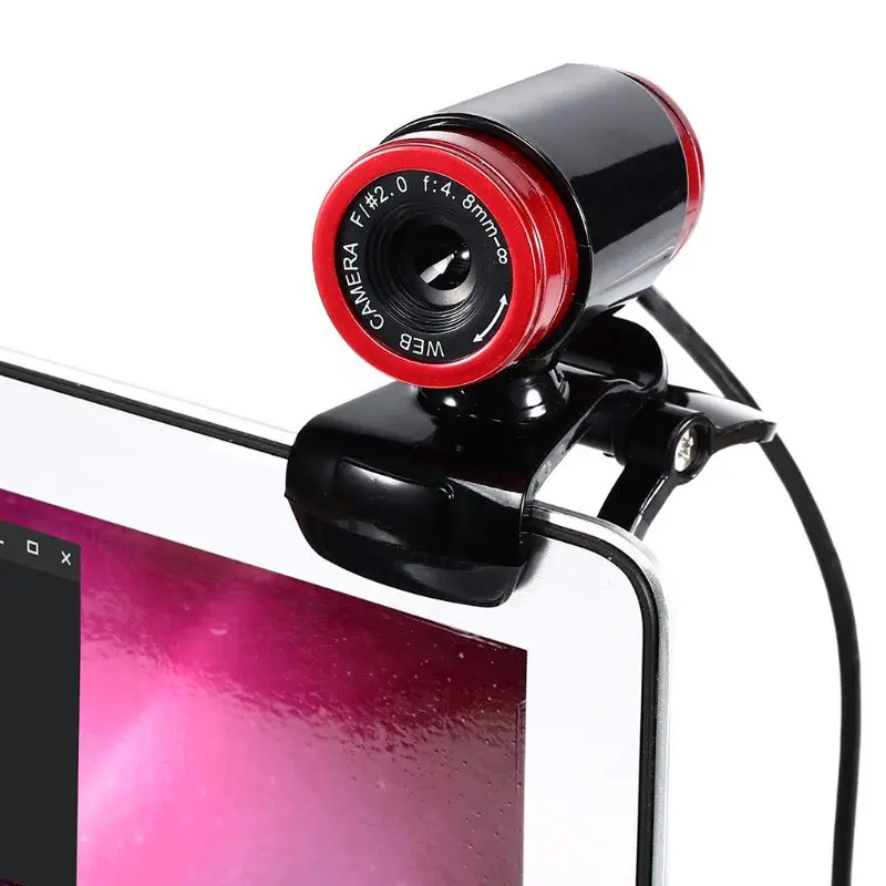 USB Веб камера 360 градусов цифрового видео веб с микрофоном зажим для микрофона