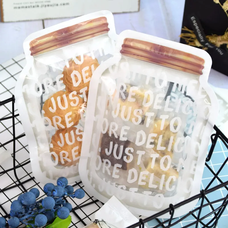 50 шт. прозрачная английская банка самозапечатывающаяся сумка для печенья Клюква