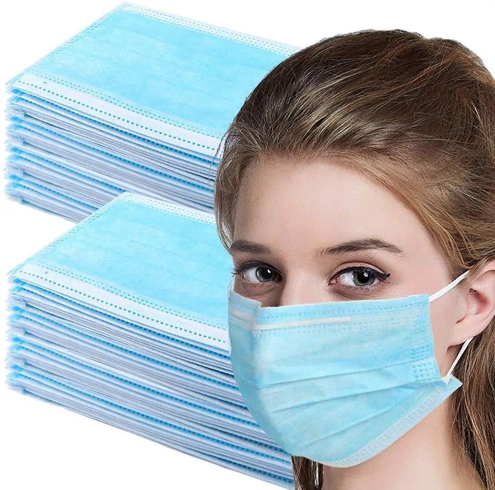 

50pcs 3 Laye Mask dust protection Masks Disposable Face Masks Elastic Ear Loop Disposable Dust Filter Safety Mask Anti-Dust