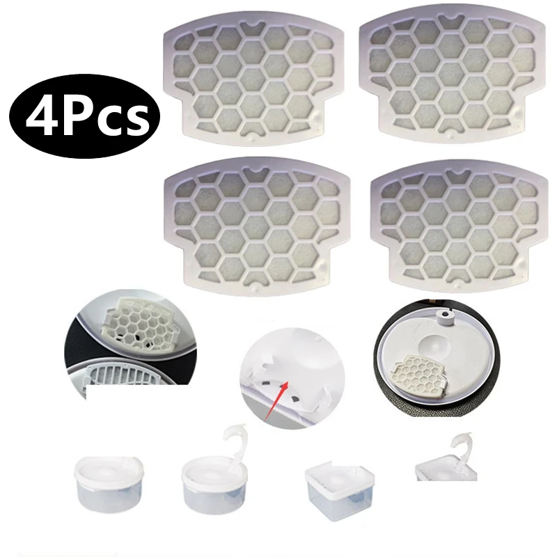 

4 шт./компл. фонтан для воды для домашних животных кошек сменные фильтры кормушка для собак питьевой Диспенсер заменяемые фильтры тарелка фильтр с активированным углем