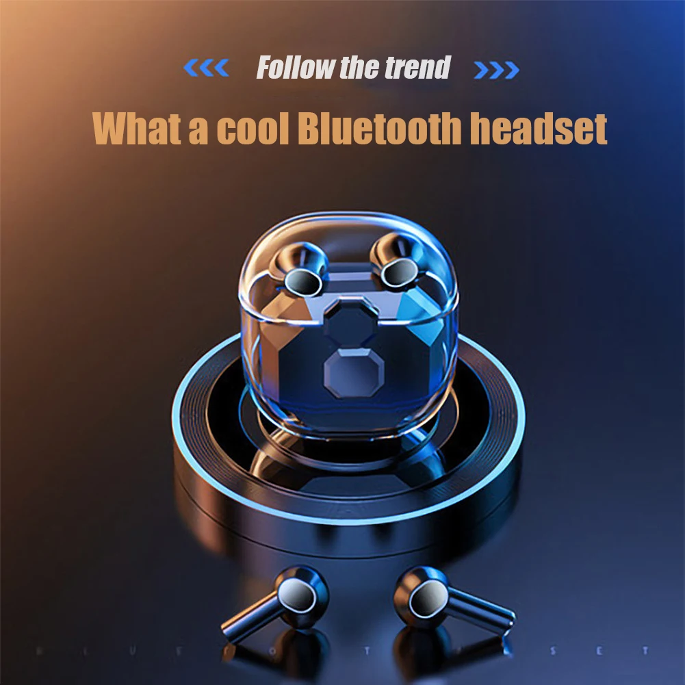 Беспроводные наушники игровые Bluetooth-совместимые с микрофоном стереозвук басами