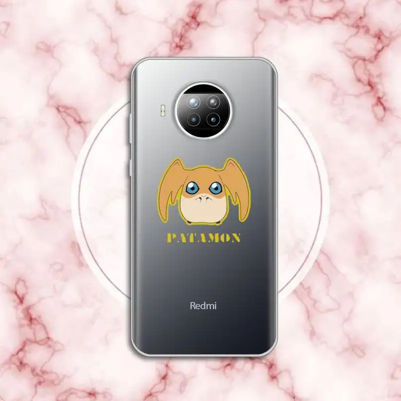 

Digimon japanese anime cute luxury funda luxury funda Phone Case Transparent for Xiaomi Redmi note 10 t 8 9 pro lite 11