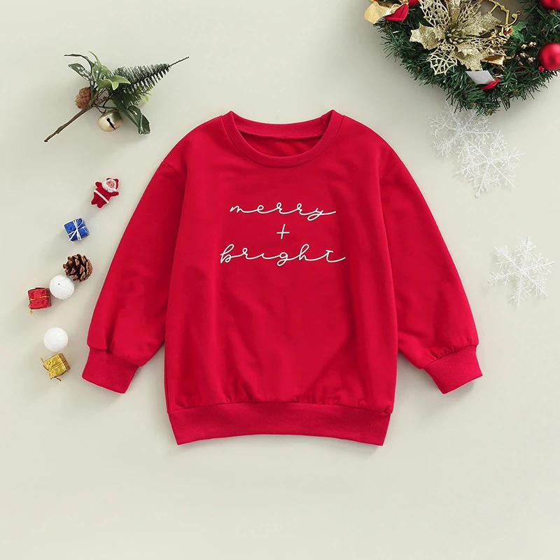 

Детская Рождественская Толстовка Pudcoco, толстовки для маленьких девочек и мальчиков, свитер, пуловер, топы с длинным рукавом и круглым вырезо...