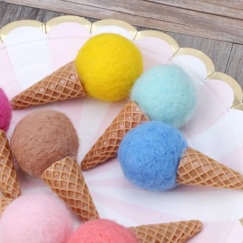 Новорожденный фетра мороженое реквизит крошечные для маленьких девочек