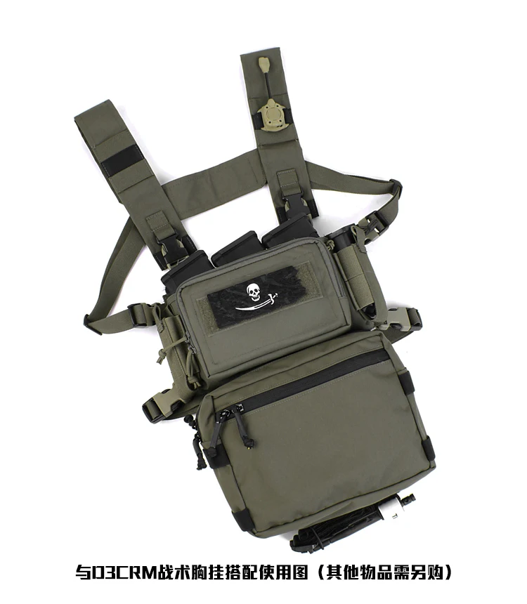Outdoor Sport Lower Hanging Abdominal Bag Tactical Vest Chest Hanging Lower Hanging Tool Bag Compatible With D3CRM MK3 MK4