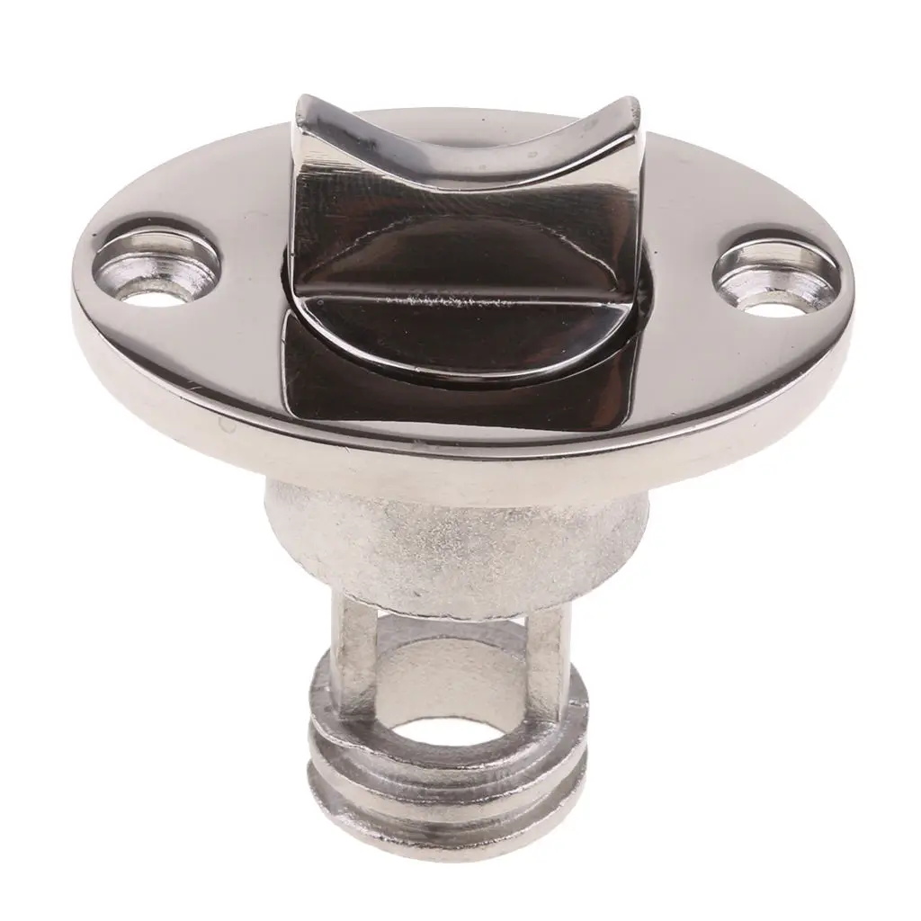 

1 Inch Oval Garboard Drain Plug Fits Hole Screw Thread Stainless Steel for Boats