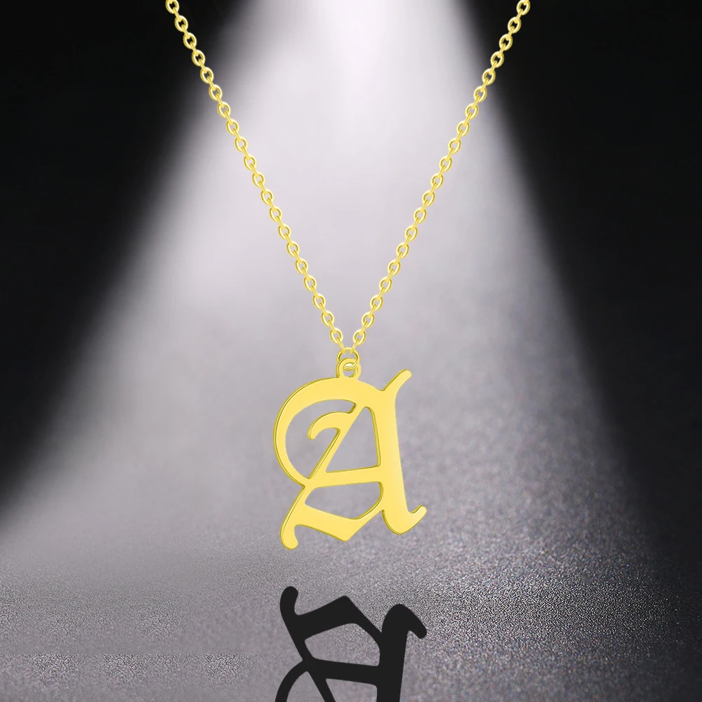 Chereda Старое Английское ожерелье на заказ A Z цепочка с буквенным принтом Подвески