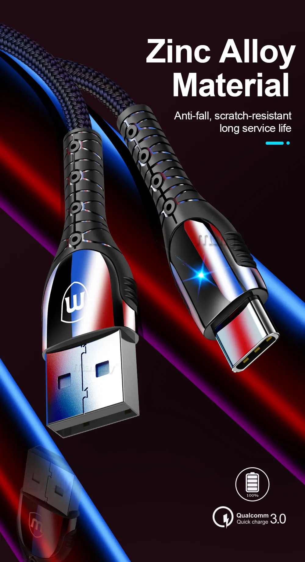 Кабель Marjay usb type-C для samsung S8 S9 S10 A50 A70 3A Быстрая зарядка USB C для Xiaomi Redmi Note 7 кабель type-C для мобильного телефона