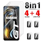 8 в 1 закаленное переднее стекло + мягкое стекло для объектива камеры для Oppo Realme GT Neo 2 Master 5G защита экрана 9H защитная пленка