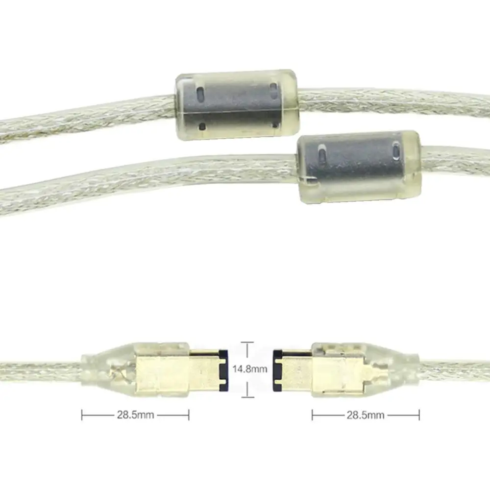 Gold-plated IEEE 1394 Cable 1394a 6pin Male to 6 pin 6-6 Firewire iLink DV Connection High Quality 1.5m 5FT | Электроника