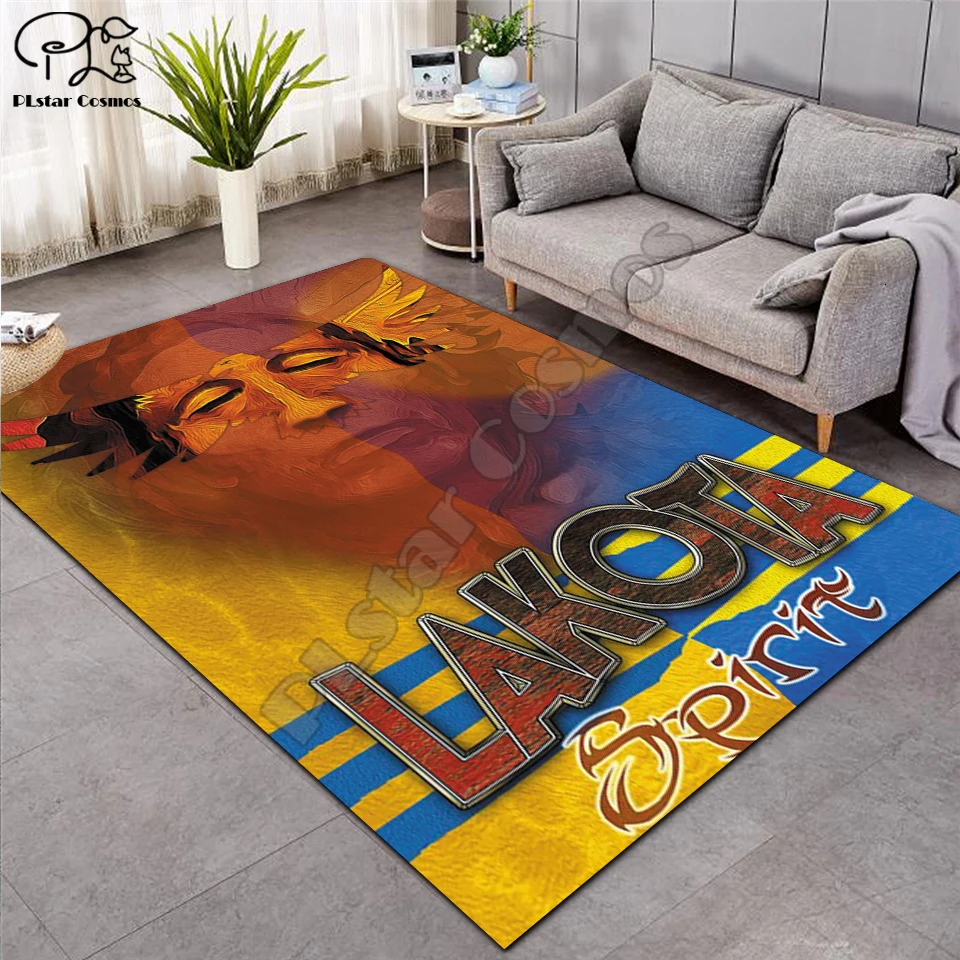 

Black Native Indian Lakota Skull buffalo soldier Carpets Soft Flannel 3D Printed Rugs Mat Rugs Anti-slip Large Rug Carpet-15