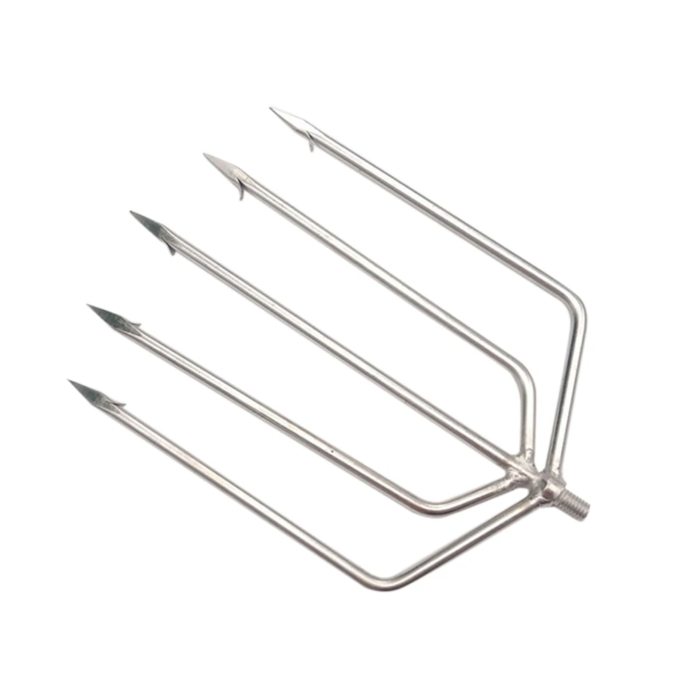 18cm 11cm Stainless Steel Fishing Tools Prong Serrated Harpoon Fish Fork Fishing Ice Crusher Drill Fishing Tackle Fishing Tool Accessories - Цвет: 18cm 11cm