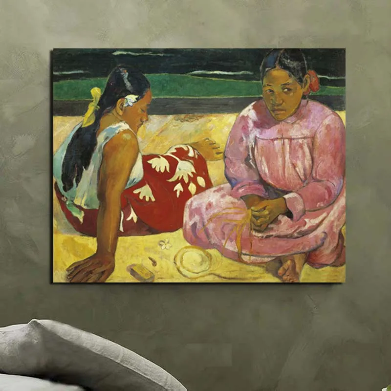 Настенные художественные плакаты Paul Gauguin для двух женщин холщовые картины офиса