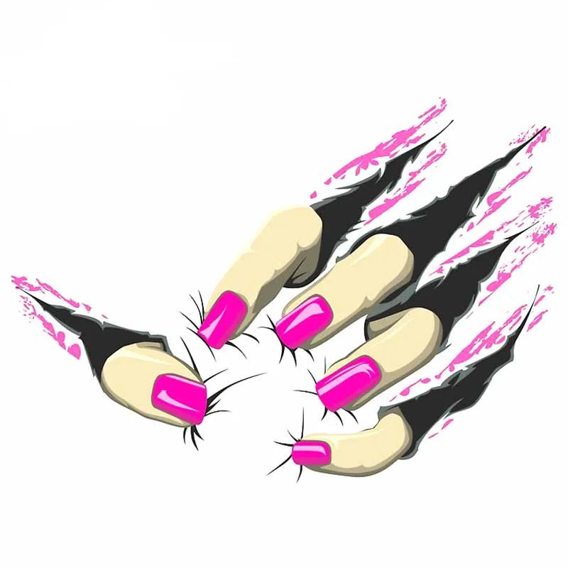 

13cm x 9.4cm For Torn Finger Graffiti Car Stickers Vinyl Material Decal Repair Sticker Occlusion Scratch For JDM SUV